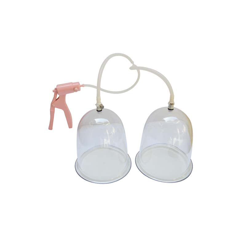 High quality breast enlargement vacuum cups with airlock connector and contoured base for firm and comfortable fit