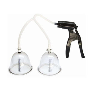 iMEDiHelp breast enlargement system with hand pump, breast cups, tubing and travel bag