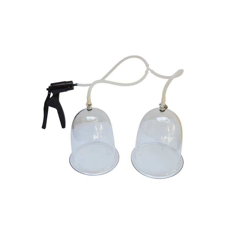 Complete iMEDiHelp breast enhancement kit with cups, pump, tubing and travel bag