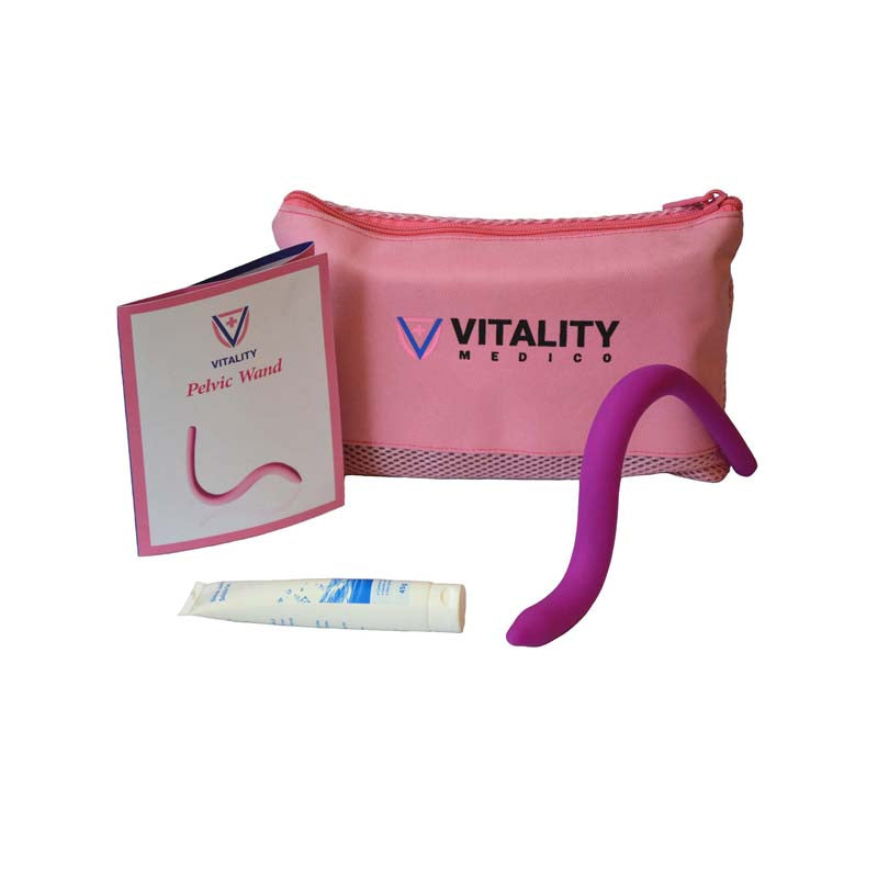 Medical-grade silicone pelvic wand for pelvic floor pain relief and trigger point release, designed by a pelvic physical therapist.