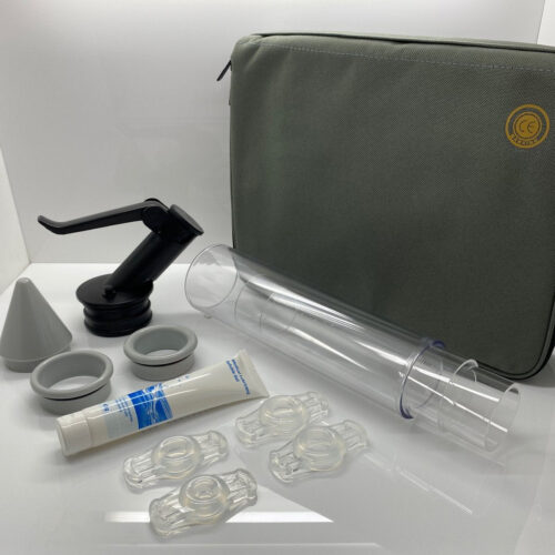 APOLLO Peyronie’s Vacuum Erection Device with three therapy cylinders and manual pump