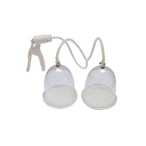 Complete iMEDiHelp breast enhancement kit with cups, pump, tubing and travel bags