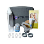 Complete Pro-Activ Duo penis pump set with erection rings, lubricant, and storage case