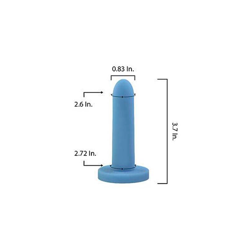 Softilate Silk Size 3 Vaginal Dilator 3.5 x 0.65 inches, comfortable silicone dilator trusted by physical therapists for painful sex, post-surgery recovery, and gender affirmation therapy