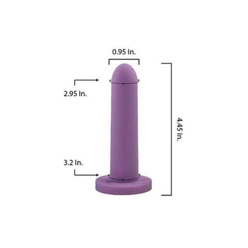 Softilate Silk Size 4 Vaginal Dilator 3.8 x 0.75 inches, comfortable silicone dilator trusted by physical therapists for painful sex, post-surgery recovery, and gender affirmation therapy