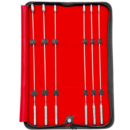 Intro Rosebud Urethral Sound Kit 6 piece stainless steel set